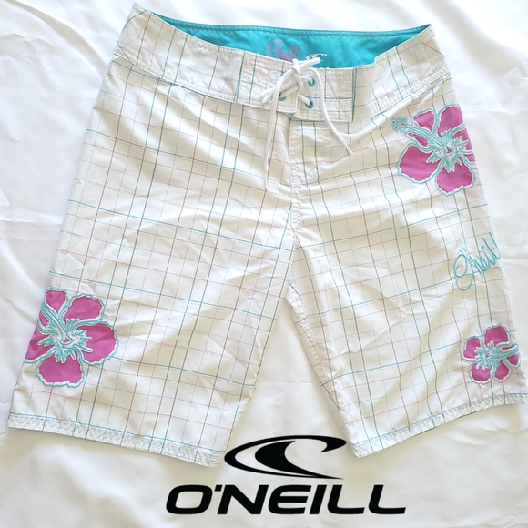 O'Neill Other - O'neill Swim Boardshorts Plaid Hibiscus